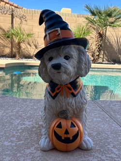 26" Halloween Doodle Dog Greeter Lifelike Hand Painted Finish Like New