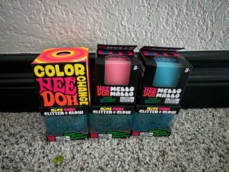New Needoh Mello Mallo, Color Change Changing, Squeezee Nee Doh Squishy Glow in the Dark Nice Ice Glitter Glow Needohs Squish