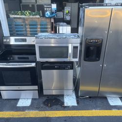 $500 Refrigerator, Stove, Dishwasher Microwave Stainless Steel