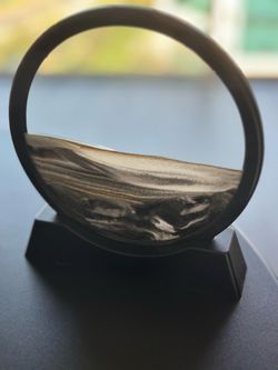 Round Moving Sand Art Desk Decor