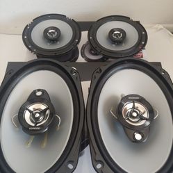 KENWOOD 1 PAIR 6.5" 2 WAY 300 WATTS & 1 PAIR 6×9 3 WAY 400 WATTS CAR SPEAKER (BRAND NEW PRICE IS LOWEST INSTALL NOT AVAILABLE )