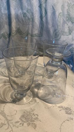 Princess house 4 footed glasses