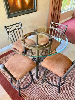 Glass Top Dining Table & Chairs