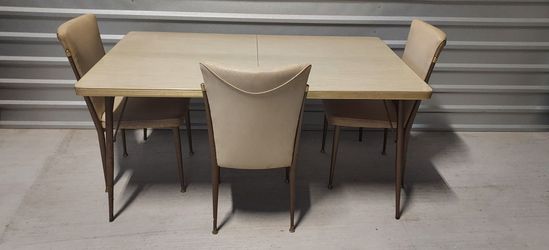 Mid-Century Modern Dining Table And 3 Chairs