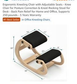 Ergonomic Kneeling Chair with Adjustable Seats