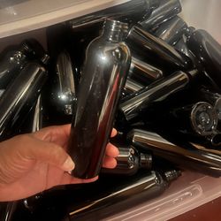 Plastic Black Bottles With Caps