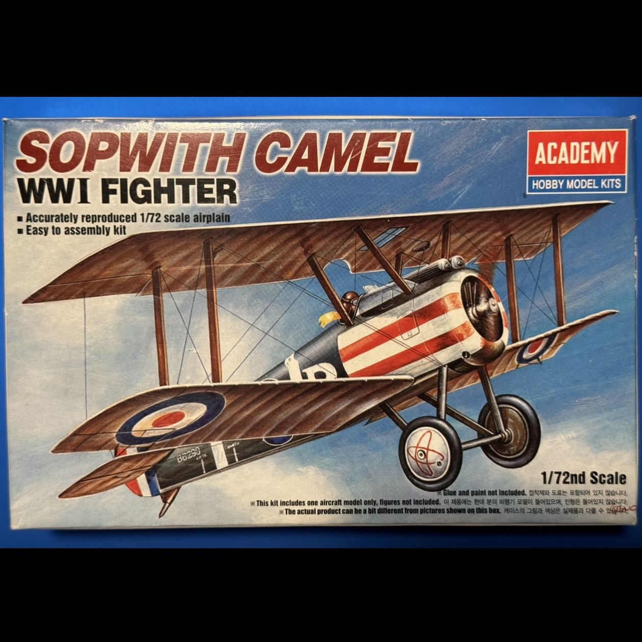 Academy 1:72 Scale Model Sopwith Camel WWI Fighter