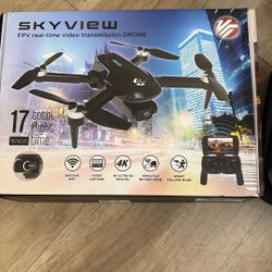 Vivitar - Sky View FPV Real-Time 4K Video Transmission Drone - Black