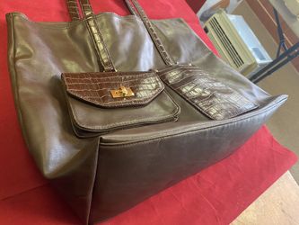 Avon Signature Collection Brown Shoulder Bag & Matching Wallet