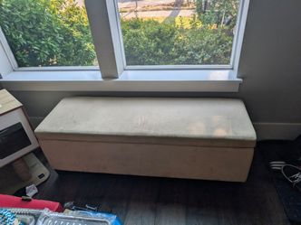 Tan Microfiber Storage bench, 5'