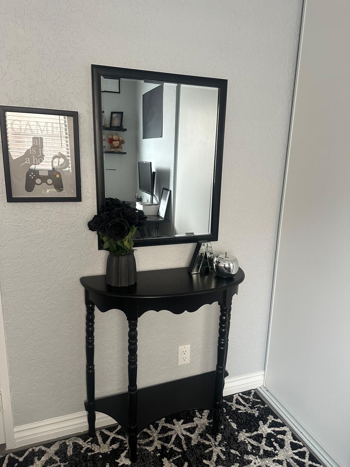 Mirror And Console Table