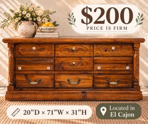 Golden Manor Carved Dresser