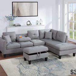 Sectional Sofa With Ottoman 