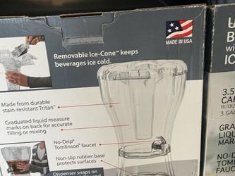 Set Of Two Beverage Dispenser With Ice Cone