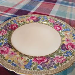 Continental Ivory Germany 18 Garden Caprice Scalloped Dinner  Plates