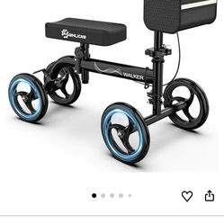 Premium Knee Scooter for Adults for Foot Surgery, Foldable & Steerable Knee Walker with Dual Brakes, Medical Knee Scooter for Broken Foot Injured, Lig