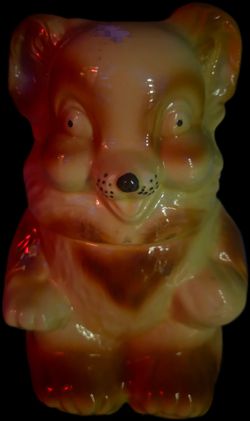 Vintage Terrance Ceramics yellow bear cookie jar EXCELLENT CONDITION