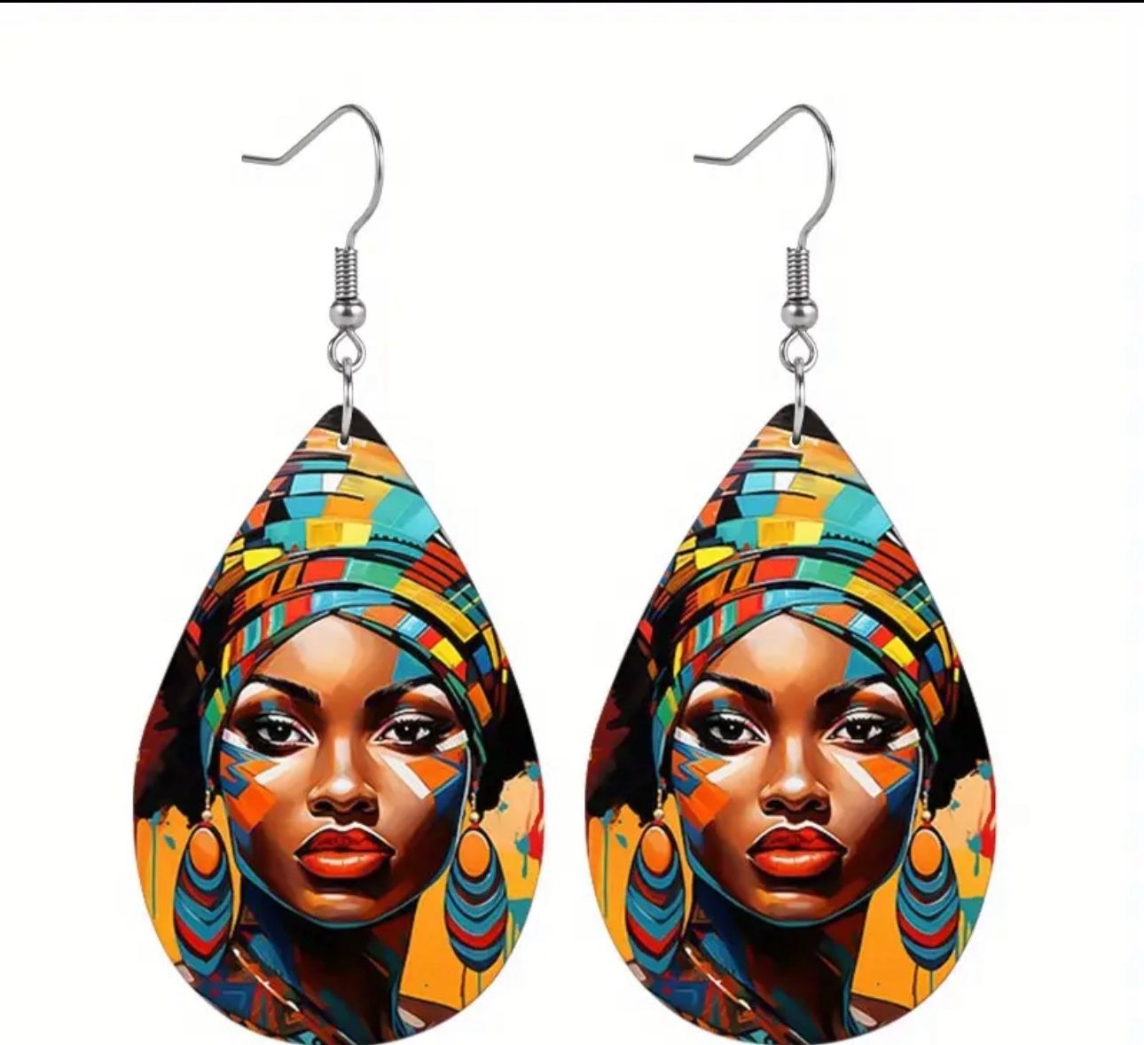 Colorful Tribal Art Earrings