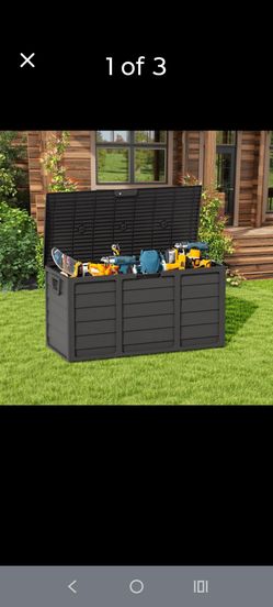 Outdoor storage bin patio deck box outdoor patio storage bin caja de almacenamiento caja de exteriors 75 gallones 🆕