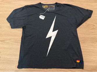 Brand New Aviator Nation Dark Grey Heather Bolt T-Shirt Size Small