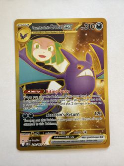 Team Rocket's Crobat ex 242/182 Gold Hyper Rare - Destined Rivals Pokemon