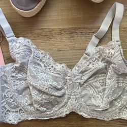 36 DD Light Blue Lace Bra