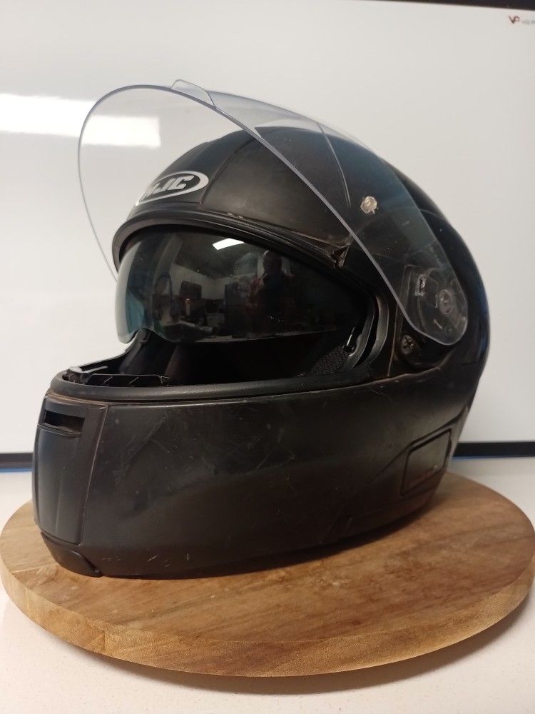 HJC Motorcycle Helmet, Matte Black, Medium