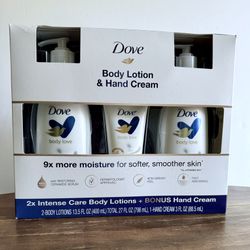 Dove Intense Care Body Lotion Hand Cream Moisturizing Rough or Dry Skin Set New