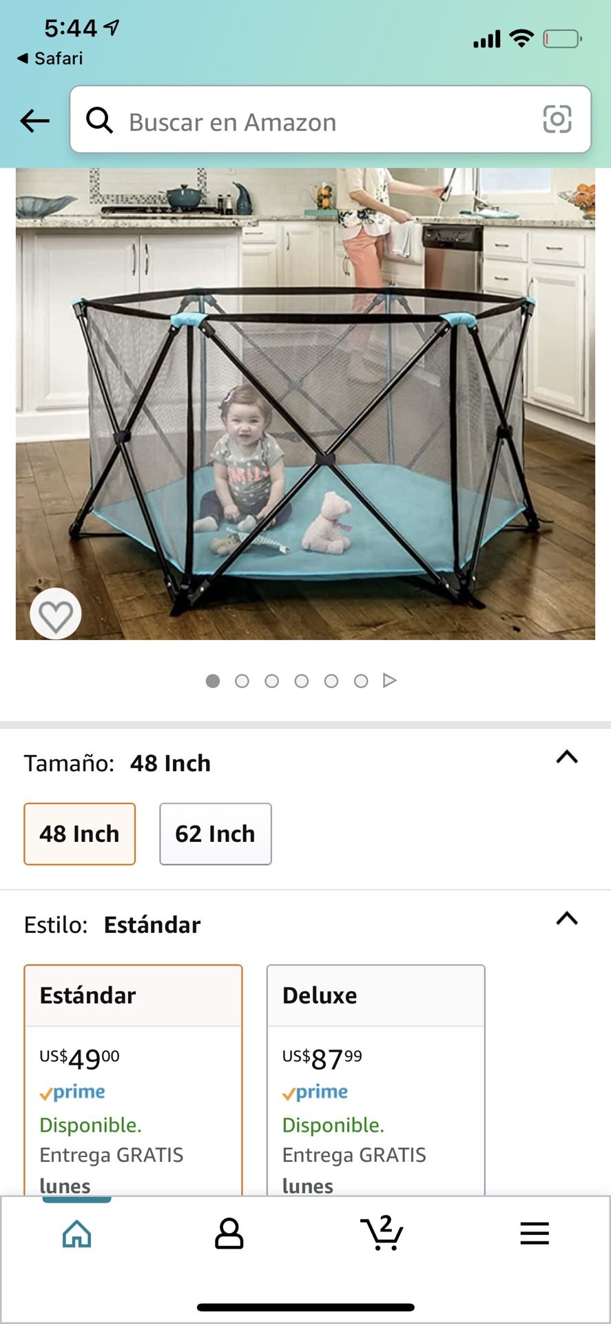 Regalo My Portable Play Yard Indoor and Outdoor, Washable, Aqua, 6-Panel