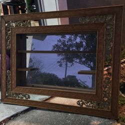 Mirrored Shelving Unit