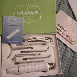 UUPAS High Frequency Facial Wand with 6 Glass Electrodes – Portable Skin Therapy Device