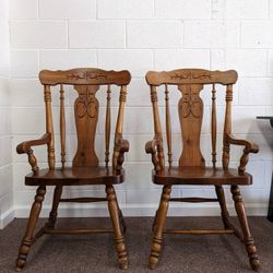 Set Of 2 Wooden Chairs