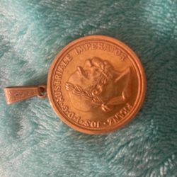 VINTAGE 1904 1 DUCAT I FRANZ JOS I D G AUSTRIALE IMPERATOR COIN NECKLACE PENDANT