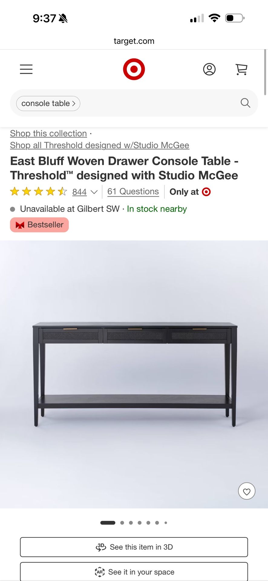 Target East Bluff Women Drawer (entryway Console)