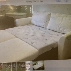 White Leather Sofa Bed