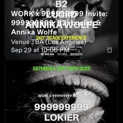 September 29 Work x (contact info removed)99, B2, Lucius, Annika Wolfe