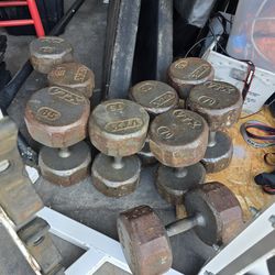VTX Random Assorted dumbbells with rack