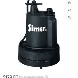 Simer 1/4 gyser series submersible pump