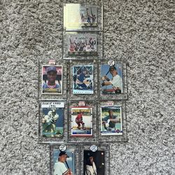 70 Vintage Sports Cards All Encased 