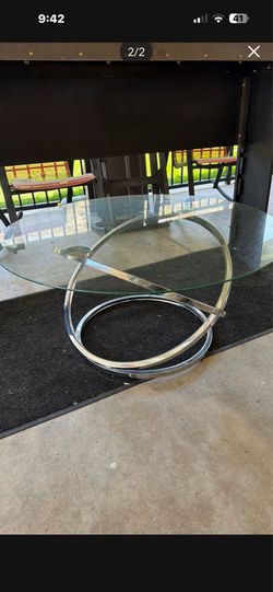 Glass coffee table