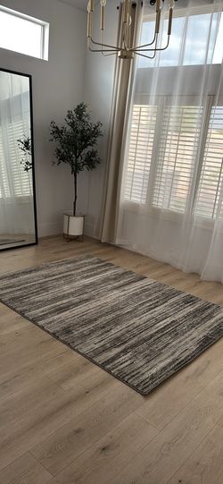 GERT MENIAN Karma Area Rug 5 ft 3 in x 7 ft Serlina Gray Beige