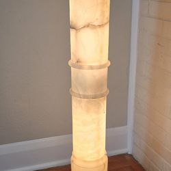 Italian Alabaster Lighted Column 