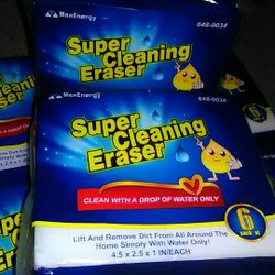 Super Cleaning Magic Erasers 6 pks. New! 