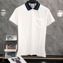 Gucci White Polo Shirt With Box New 