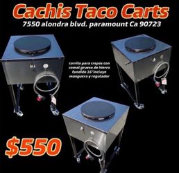 Carrito Para Crepas | Incluye Manguera Con Regulador | Patas Desmontable