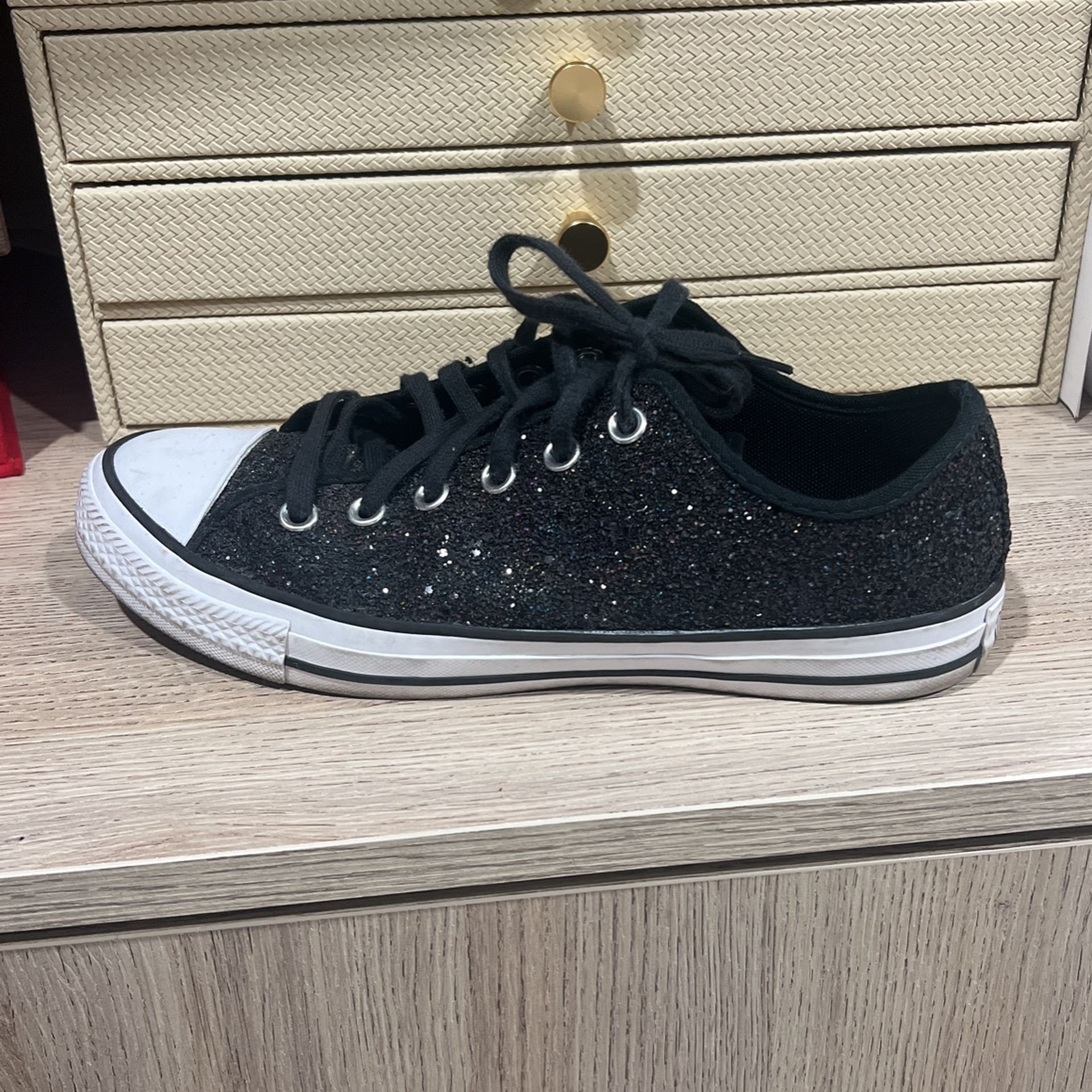 Converse Trainers Black Converse Sparkle Converse Black Glitter