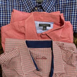 Men button down shirts Lg- XL 