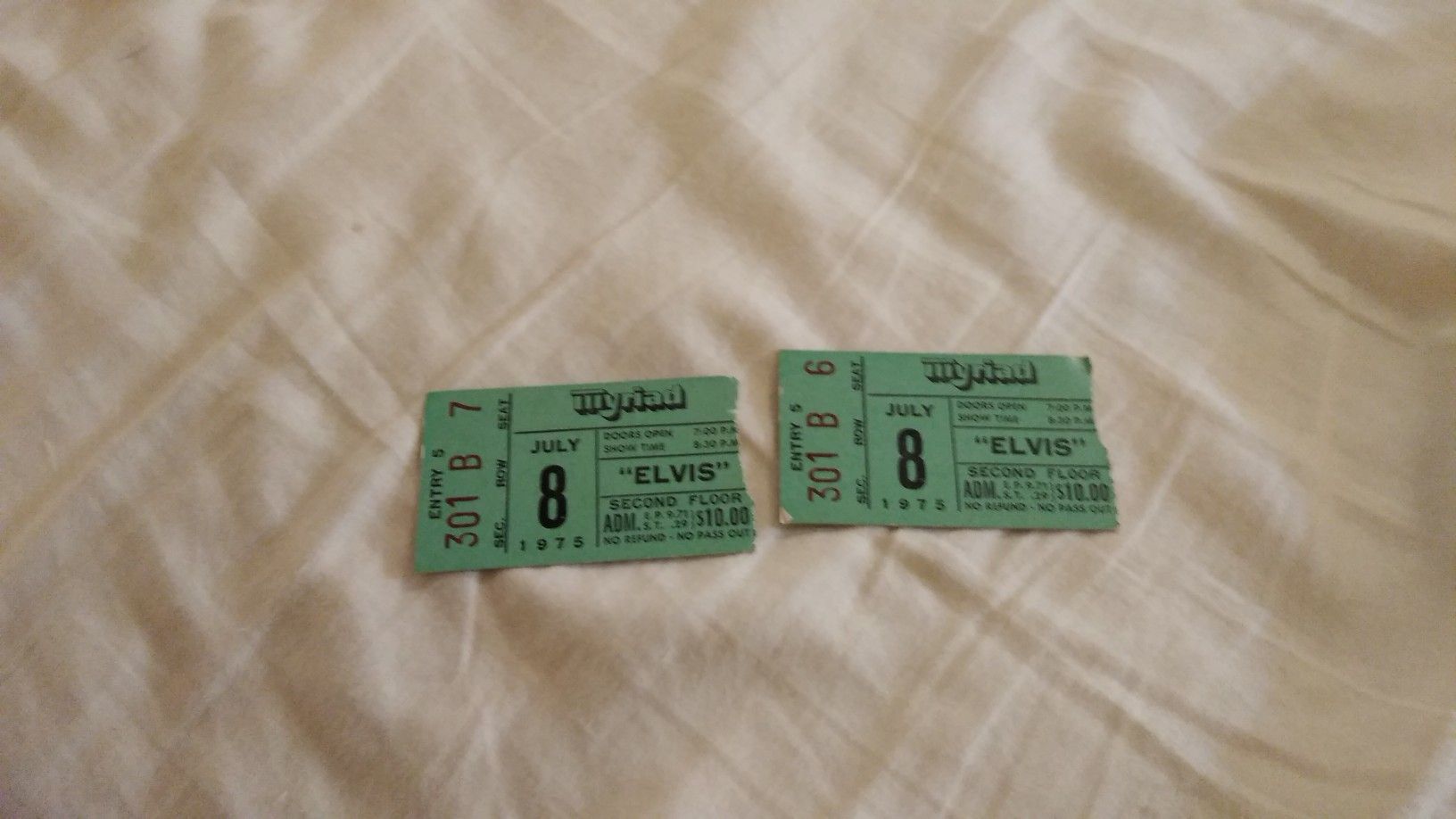 Elvis Presley concert tickets