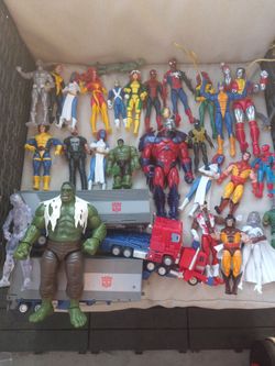 Large Lot of Marvel & Transformers Action Figures