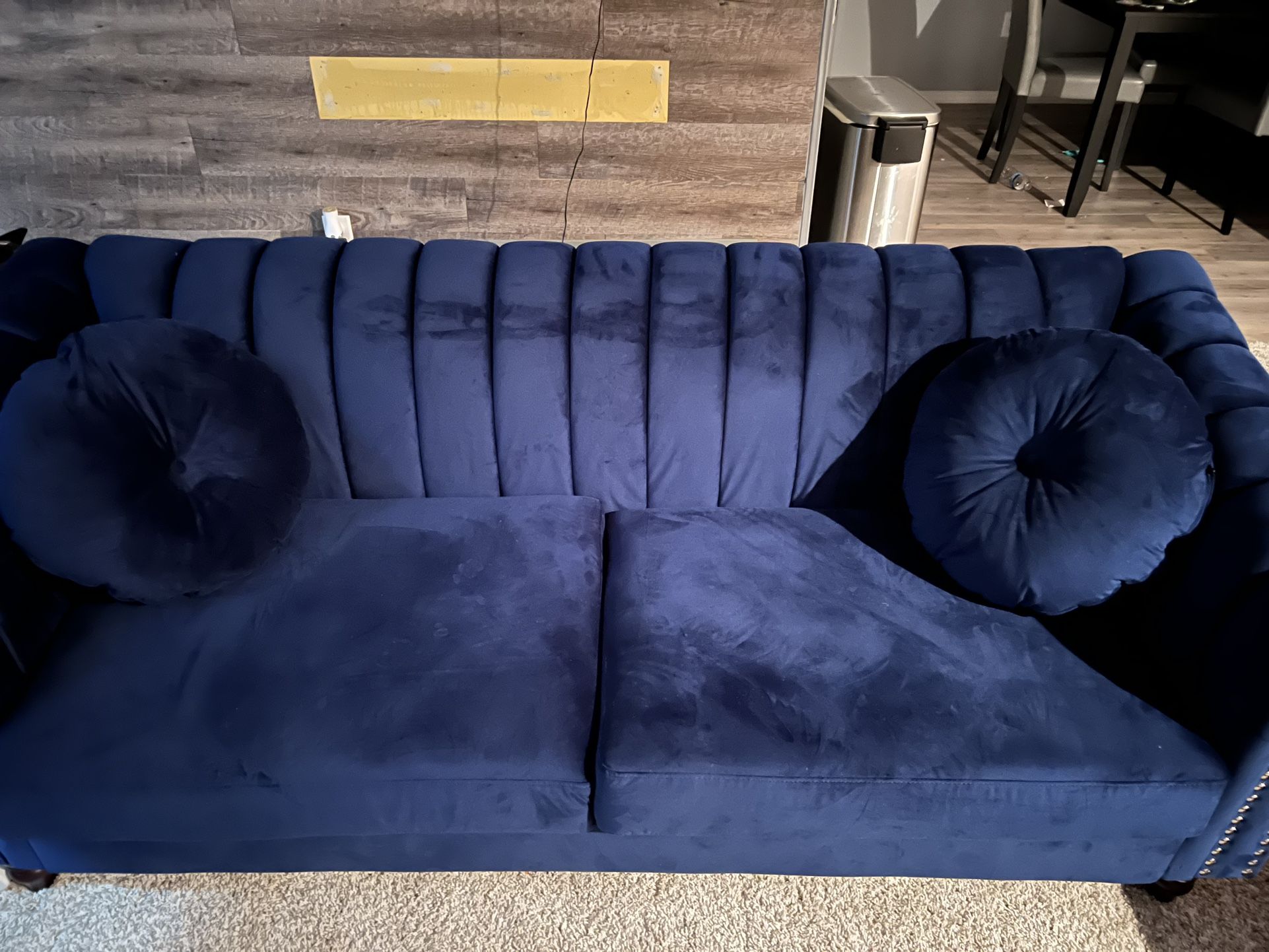 Suede Blue Couch